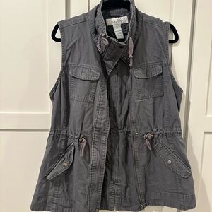 Sebby Charcoal Utility Vest